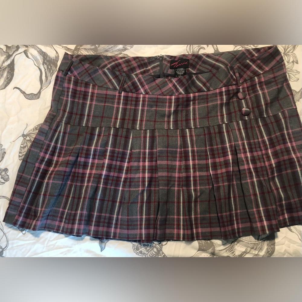 Torrid pleated plaid skirt